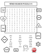 first grade sight words word search puzzles 2 puzzles teaching