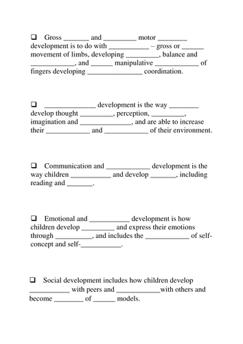 Unit 1 - Patterns of child development - Level 2 - CPLD | Teaching ...