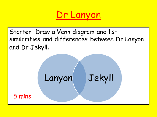 Jekyll and Hyde: Dr Lanyon revision
