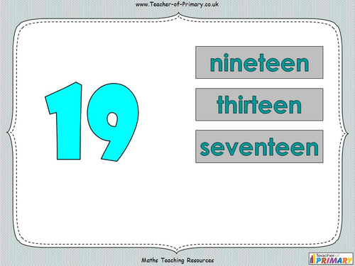 Number Words - Eleven to Twenty | Teaching Resources