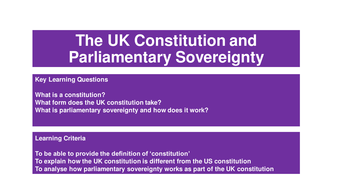 parliamentary constitution sovereignty assessment