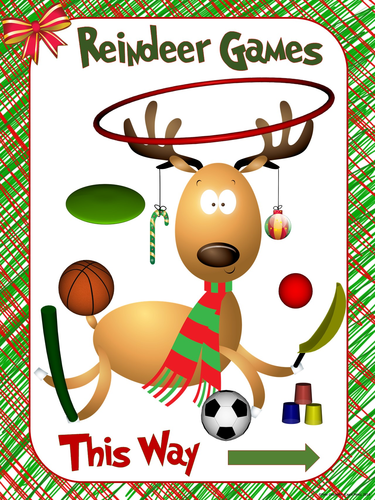 Holiday Poster: Reindeer Games- This Way! | Teaching Resources