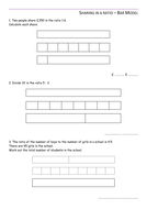 Sharing in a Ratio - Bar Model | Teaching Resources