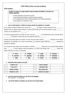 Chores in spanish worksheet image