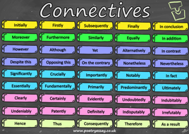 connectives in essay