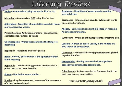literary devices to use in an essay