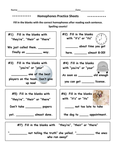 Worksheets On There Their And They’re - Adriansonfifth