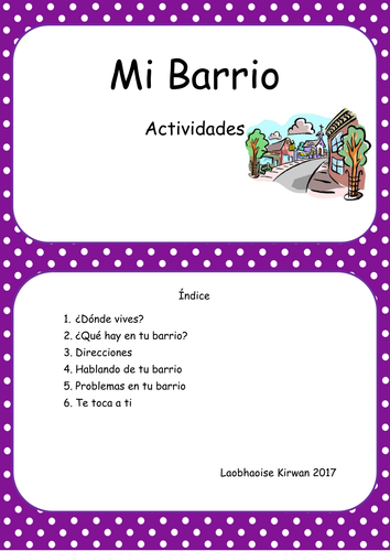 Mi Barrio Work Booklet