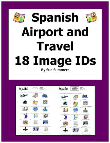 Spanish Airport and Travel 18 Vocabulary IDs - El Aeropuerto