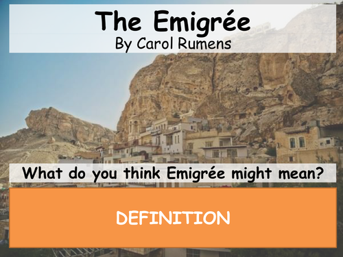 Rumen's The Emigree (with Annotations) Lesson - Power and Conflict