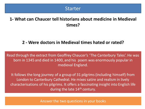 AQA (9-1) GCSE History - Health and the People - Lesson 2