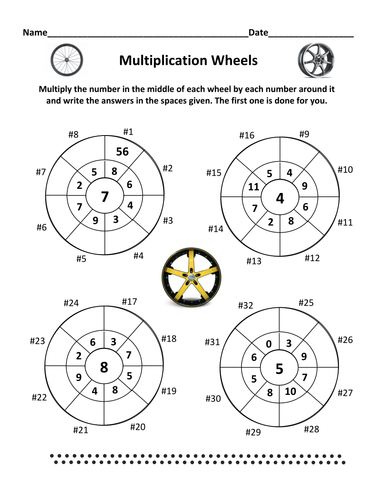 Multiplication Facts WHEELS (160 Facts) | Teaching Resources