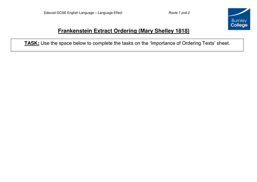 Edexcel GCSE (9-1) 19th Century Fiction Scheme - Session 8