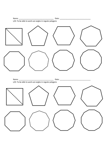 Working-Out Angles in Regular Polygons | Teaching Resources