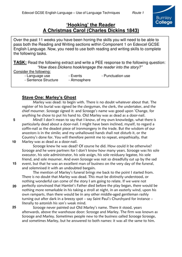 Edexcel GCSE (9-1) 19th Century Fiction Scheme - Session 11