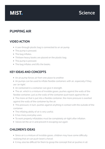 an experiment with an air pump pdf