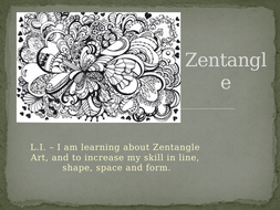 Zentangle Lesson and practice sheet | Teaching Resources