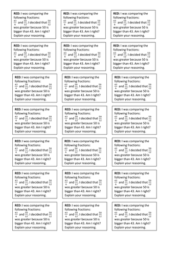 Ordering and Comparing Mixed and Improper Fractions | Teaching Resources