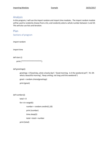 GCSE Computer Science 9-1  How to Use Imported Modules in Python