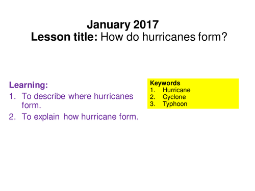 Hurricane formation