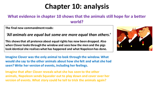 Animal Farm - chapter 10 - new specification 9-1 English literature fully differentiated