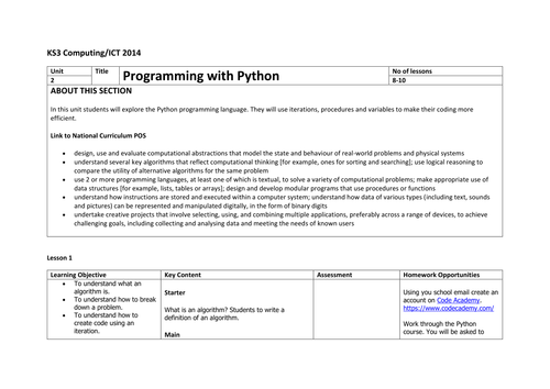 Ks3 Python Turtle Scheme Workbook And Link To Online Course Teaching Resources 0772