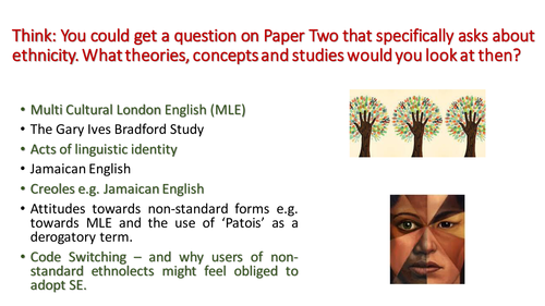 Language and Ethnicity: A Level English Language AQA