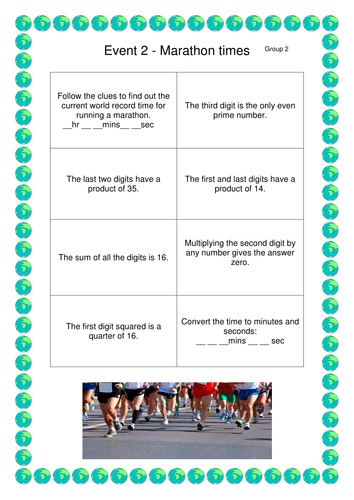 Year 5-6 Maths activities (linked to Athletes and Sport) | Teaching ...