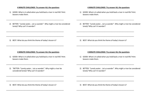 KS3 Rivers Lesson #2- Intro to river features and river basins