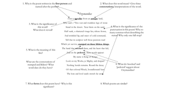 ozymandias gcse aqa tes specification poetry pptx kb resources