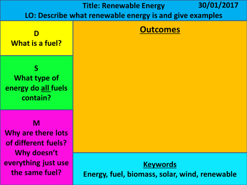 KS3 Exploring Science - Year 7 - Energy - L5 Renewable Energy