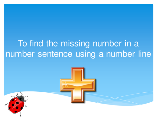 Missing Number Addition using a number line