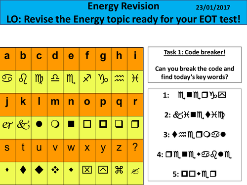 NEW KS4 AQA 2016 - Physics - Chapter 1 - Energy - Revision