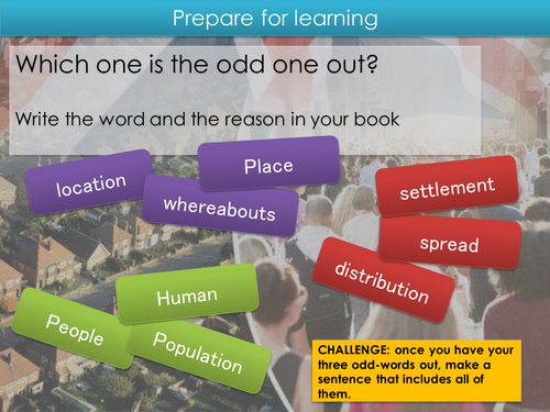 UK population distribution, New Urban Unit, AQA GCSE Geography ...
