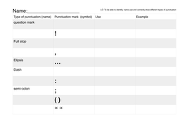 Punctuation worksheet | Teaching Resources