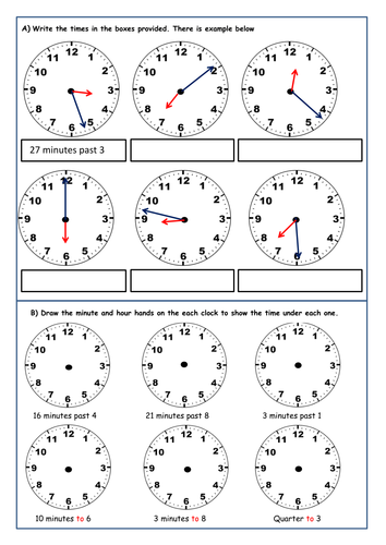 Time worksheets and homework task for Year 3 | Teaching Resources