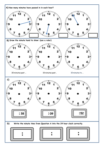 time homework worksheets