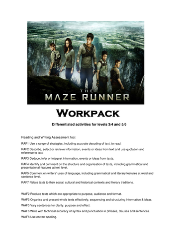 Film work packs (perfect for last 4 lessons of term!) | Teaching Resources