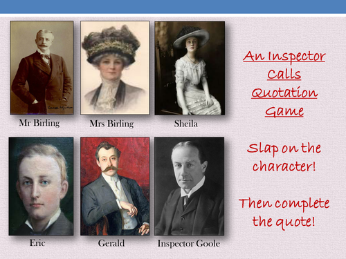 An Inspector Calls Quotation Game | Teaching Resources