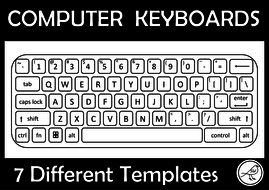 Computer Keyboard Template | Teaching Resources