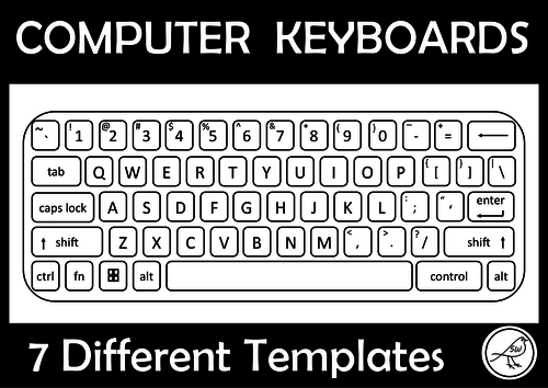 Computer Keyboard Template | Teaching Resources