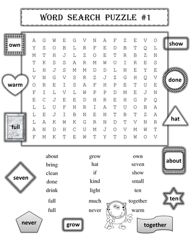 Third Grade Sight Words Word Search Puzzles (2 Puzzles) | Teaching Resources