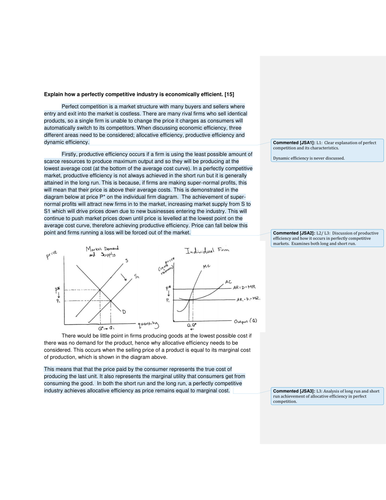 a level economics model essay