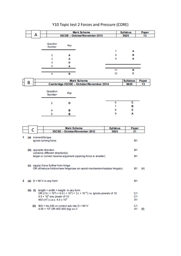 Igcse Physics Past Paper Questions By Topic