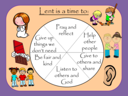 Lent and Ash Wednesday - PowerPoint and Worksheets by TheGingerTeacher