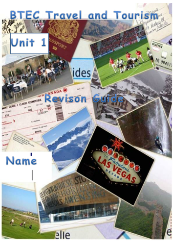 BTEC Travel and Tourism Unit 1 revision | Teaching Resources