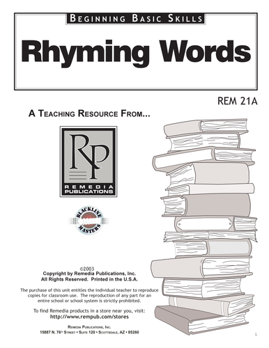 Rhyming Words | Teaching Resources