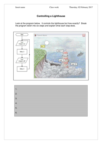 flowol lesson resources teaching control flowcharts ks3 computer