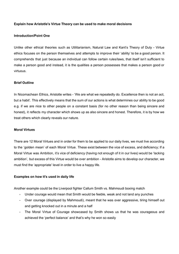 Virtue ethics reflection paper pdf image