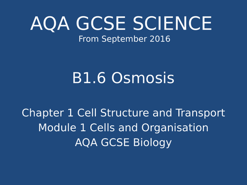 NEW GCSE Biology - B1 Cell Structure & Transport | Teaching Resources
